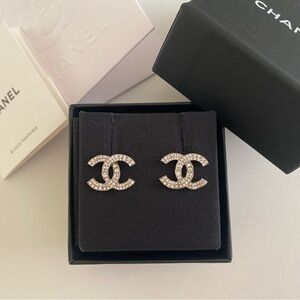 Chanel CC Crystal Earrings